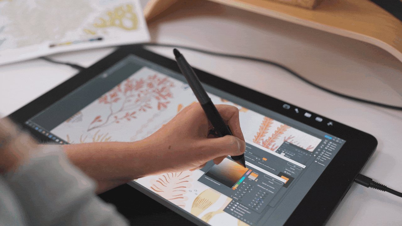 Création d’un motif sur l’écran de l’atelier