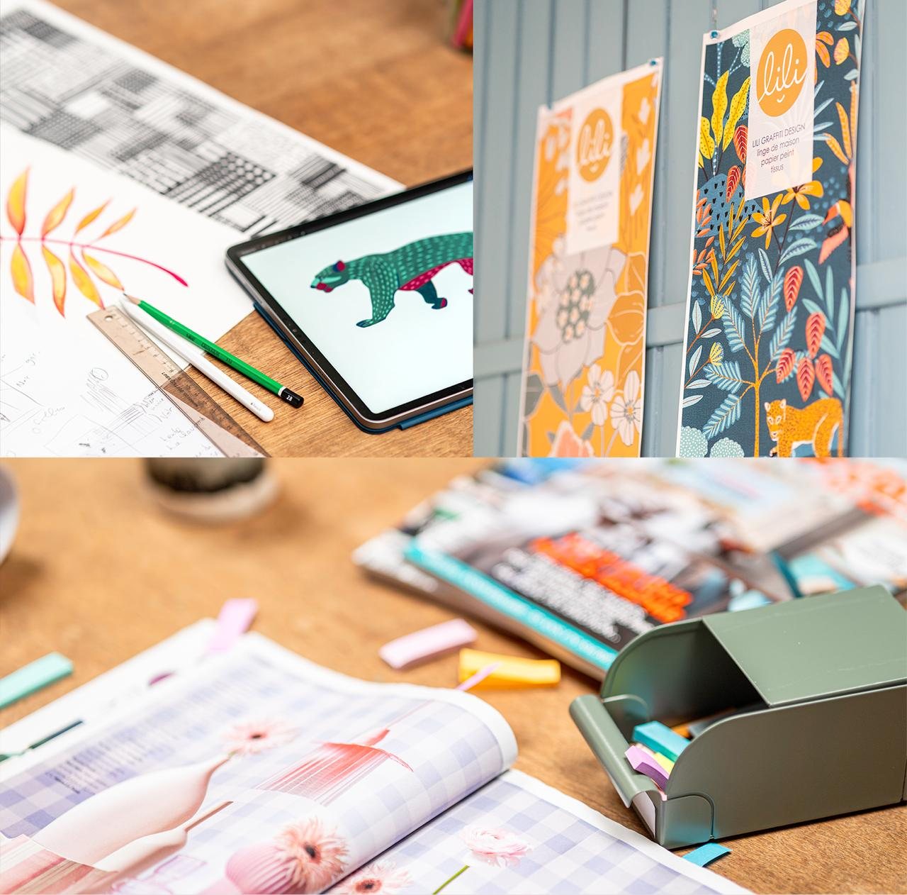 L’atelier Lili Graffiti : tablette graphique, nuanciers et dessins